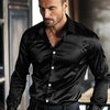 Men's Casual Glossy Draping Business Leisure Iron-free Anti-wrinkle Shirt