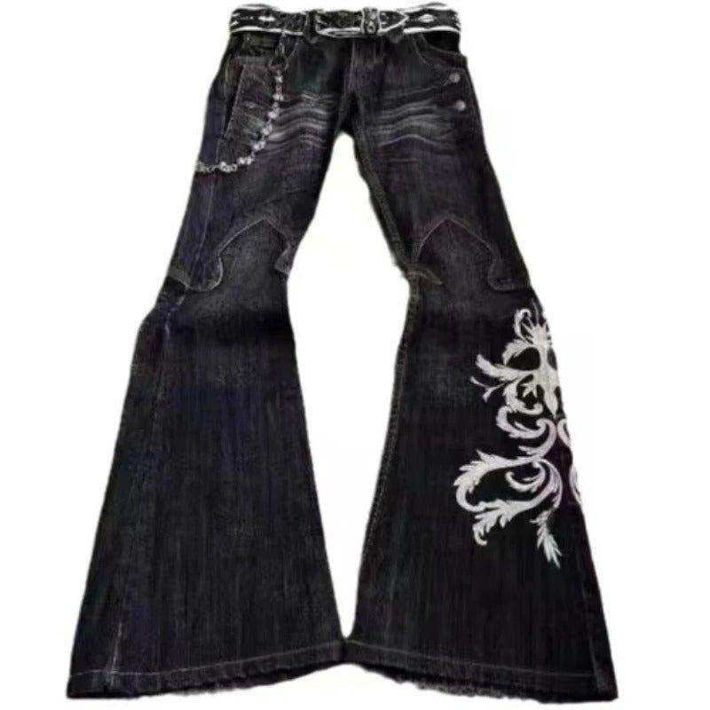 Embroidered Jeans Men's And Women's Trousers
