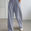 Striped Casual Straight-leg Trousers