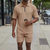 Polo da uomo, casual, a maniche corte, pantaloncini sportivi