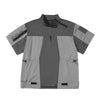 Summer New Mechanical Style Stitching Workwear Short Sleeve Men
