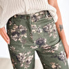 Womens Fashionable Retro Floral Print Jeans