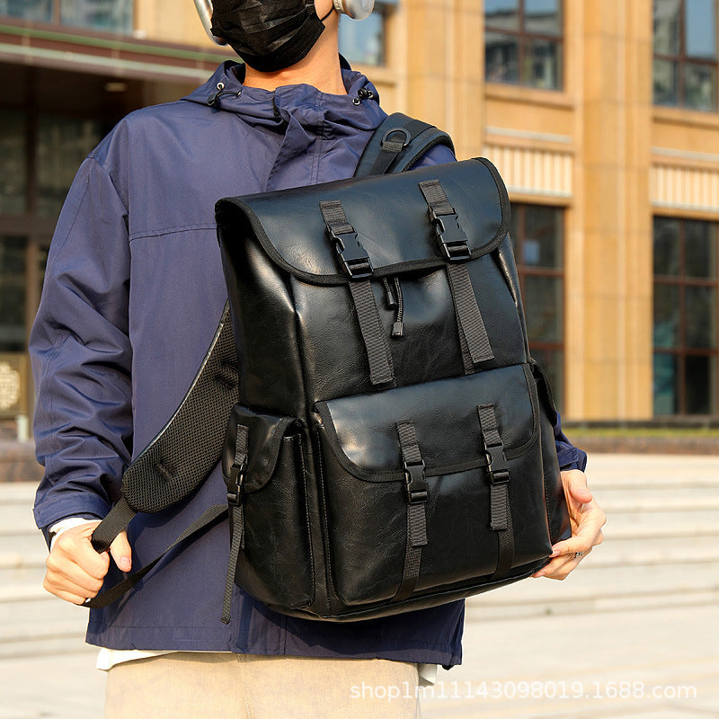 PU Leather Business Outdoor Backpack