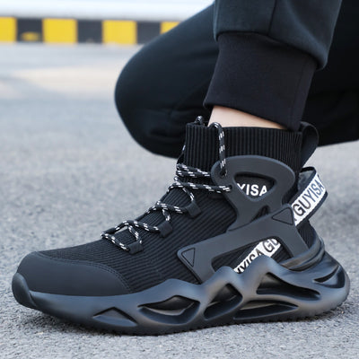 Men's Breathable And Smash-resistant Anti-seepage Steel Toe Cap Work Shoes