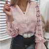 Top da donna elegante, minimalista e casual a maniche lunghe