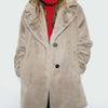 Fall Winter Fashion Artificial Fur Women's Warm Mid-length Coat