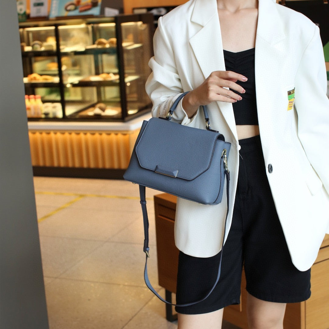 Borsa a mano monospalla da donna in vera pelle alla moda