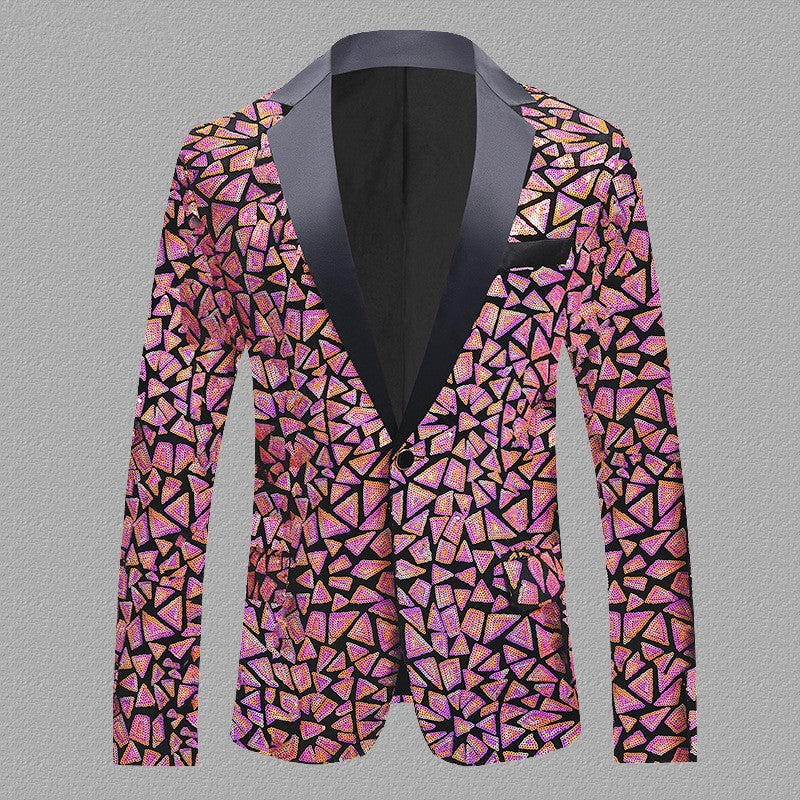 Vestito da spettacolo da uomo in velluto e paillettes