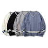 American Collegiate Style V-neck Sweater