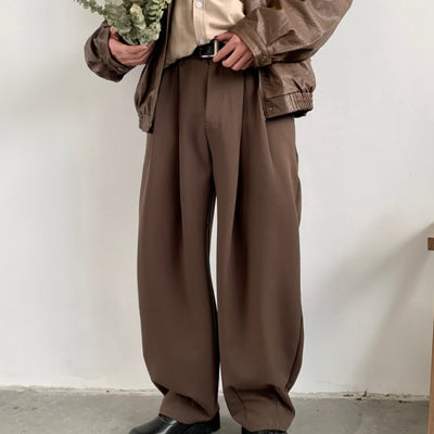 Spring And Autumn Japanese Retro Wide-leg Drape Suit Pants Men's Loose