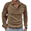 American Men's T-shirt Spring And Autumn Long Sleeve Corduroy