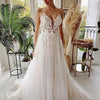 Abito da sposa da donna con pizzo e scollo sulla schiena