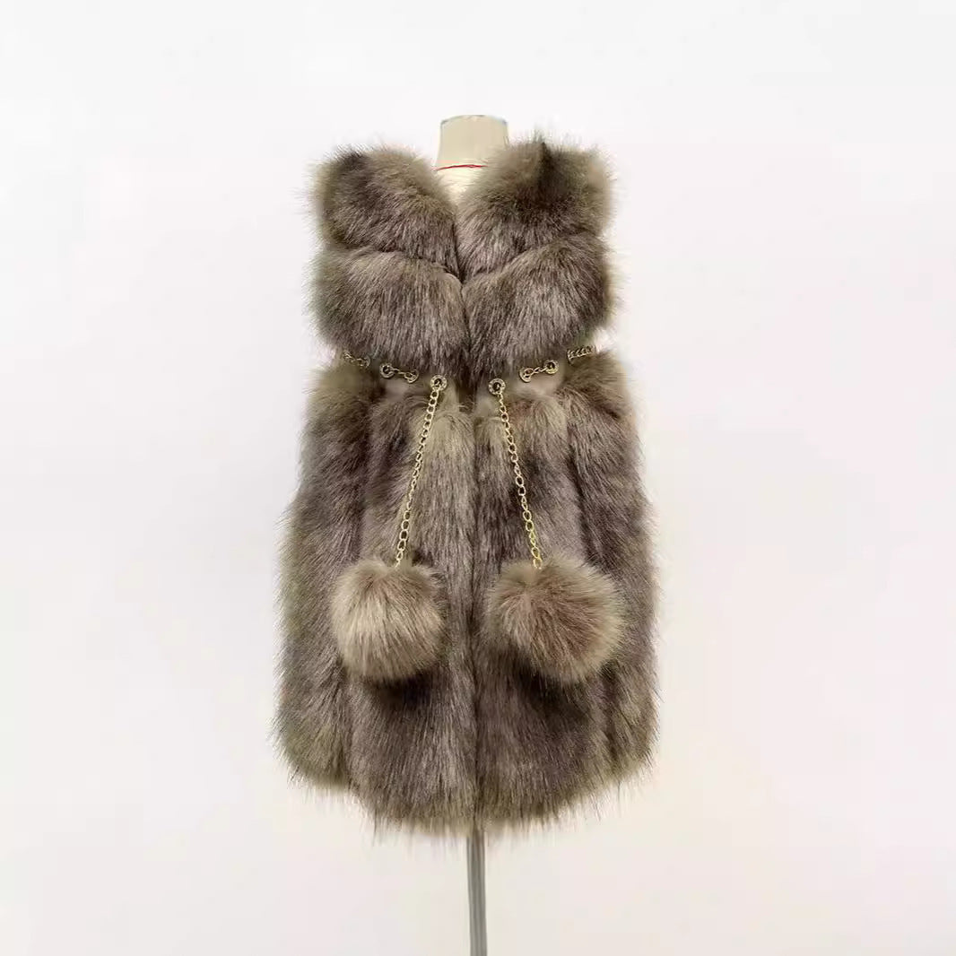 Women's Autumn And Winter Warm Fur Vest
