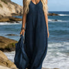 Beach Vacation Strap Knit Maxi Dress