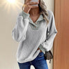 Women's Color Matching Casual Loose Shoulder Long-sleeved Top