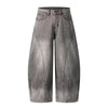 Retro Washed Smoky Gray Splash-ink Jeans For Men
