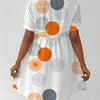 Clasi Button-Front Short Sleeve All-Over Print Casual Short Dress Women Shirt
