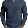 Men's Slim-fit Casual Long-sleeve V-neck Top