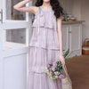 Sweet Halter-neck Cake Dress A Versatile Figure-flattering One-piece
