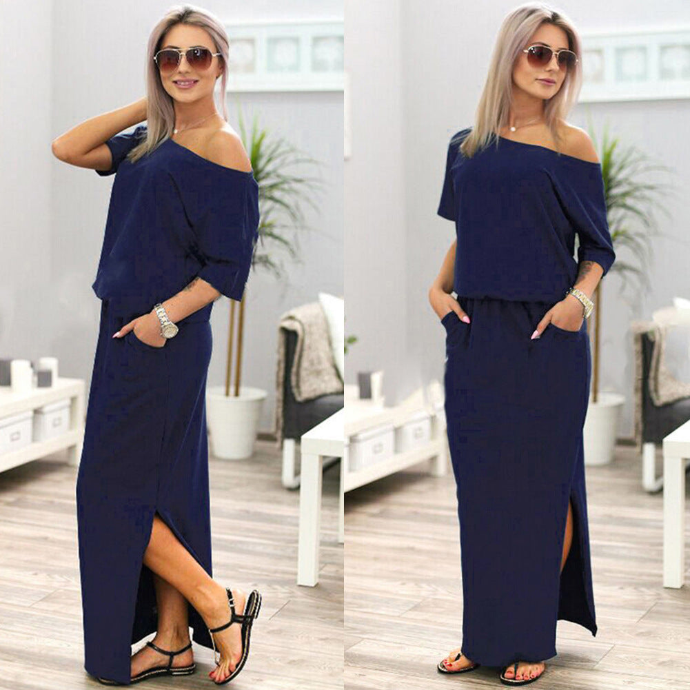 abito nuovo vestito estivo per l'estate da donna abito da sera da donna europeo e americano gonna lunga, denaro per la vendita all'ingrosso
