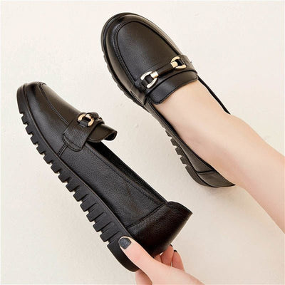 Pumps Comfortable Soft Bottom Soft Leather Middle-aged And Elderly Shoes