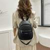 All-matching Solid Color Casual Trend Travel Bag School Bag