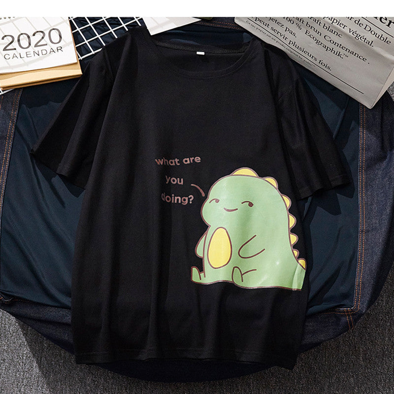 T-shirt taglie forti unisex stile coreano per coppie
