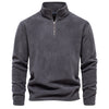 Men's Autumn And Winter New Stand Collar Half Zip Long-sleeved Sweater