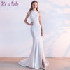 Abito da sposa, abito da sera da banchetto con scollo all'americana, in pizzo rosso, lungo, a sirena, nuovo alla moda