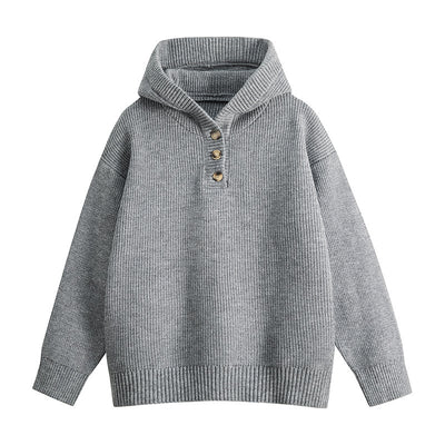 New Hooded Knitwear Sweater Men's Loose And Lazy Style