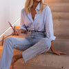 Blusa Cardigan a maniche lunghe casual da donna