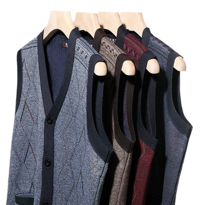 Sweater Vest Men's Waistcoat Cardigan V-neck Spring And Autumn