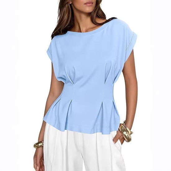 T-shirt Donna Girocollo Manica Corta Casual Versatile Moda