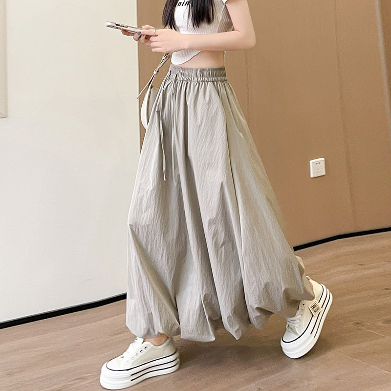 Laidback Voluminous Bud Shaped Midlength Skirt