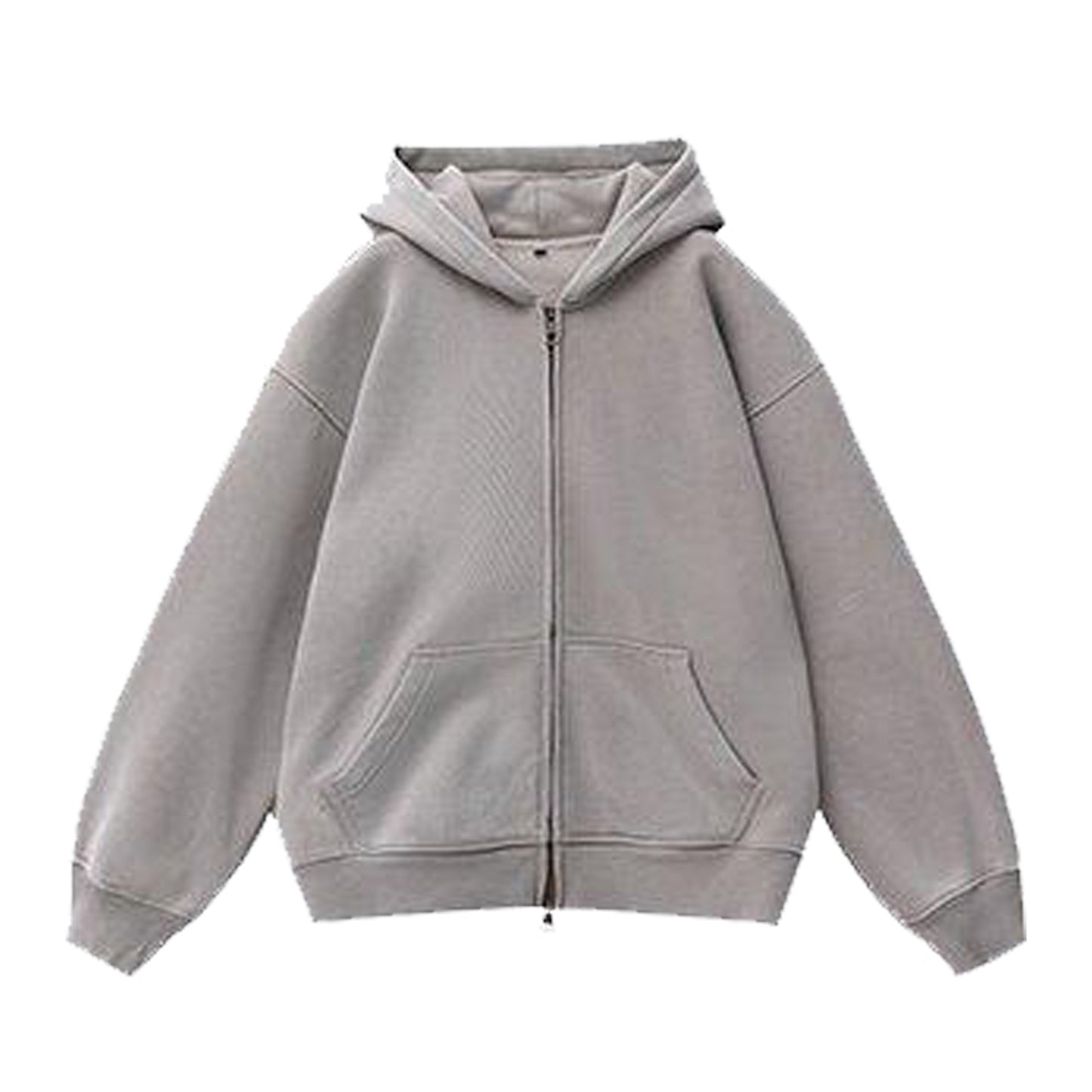 Fleece-lined Distressed Hooded Cardigan Sweater Women's Top