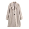 New Fall Women's Clothing Fashion Soft Padded Shoulder Overcoat Jacket