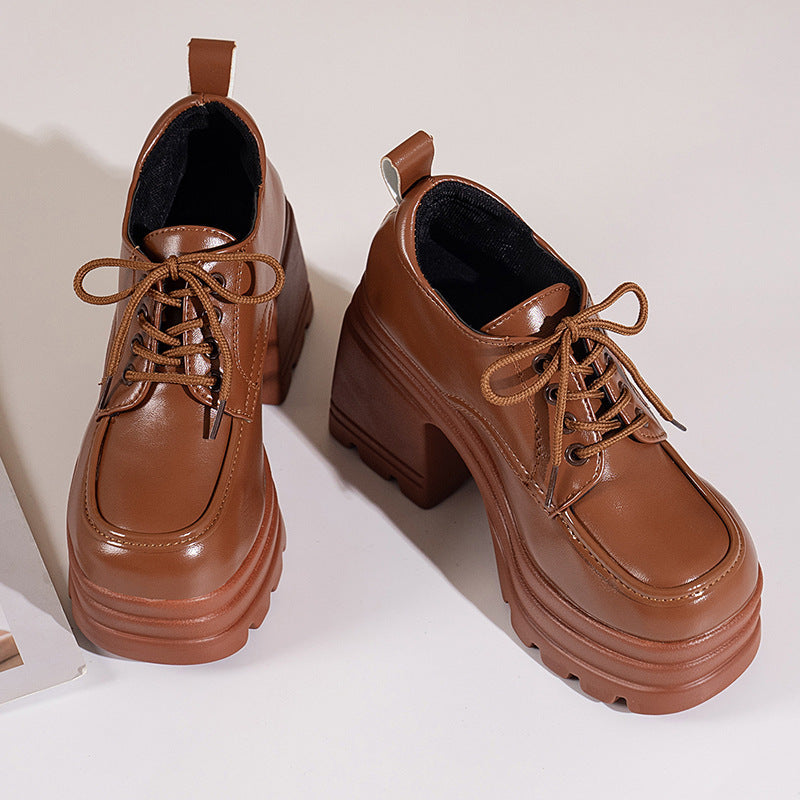 Women's Fashion New British Style Leather Shoes