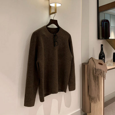 Round Neck Sweater Loose And Simple Pullover Men