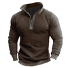 Men's Coat Contrast Color Zipper Casual Sweatshirt