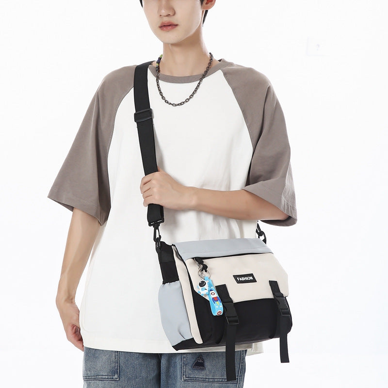 Borsa a tracolla giapponese casual da donna, neutra e di grande capacità