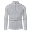 Men's Fashion Half Zipper Polo Sweater Casual Long Sleeve