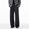 Men's Straight Fleece-lined Casual Wool Trousers