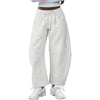 Fashion Loose Sports Drawstring Pocket Cropped Sweatpants
