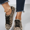 Leopard Print All-matching Four Seasons Lace Up Casual Sneaker