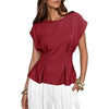 T-shirt Donna Girocollo Manica Corta Casual Versatile Moda