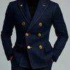 Men's Elegant Double-breasted Denim Blazer