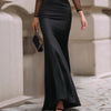 High Waisted Dress Neck Hanging Banquet Evening Gown