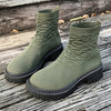 Women's Thick Heel Solid Color Casual And Comfortable Martin Boots