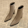 Women's Stretch Fashion Suede Pointed Martin Boots