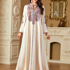 Elegant Beaded Embroidery Dress For Muslim Women In A Long Robe Style